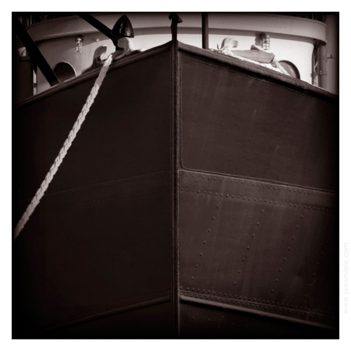 Bow of Lightship Frying Pan. NY. October 2011.